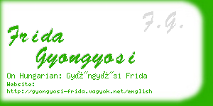 frida gyongyosi business card